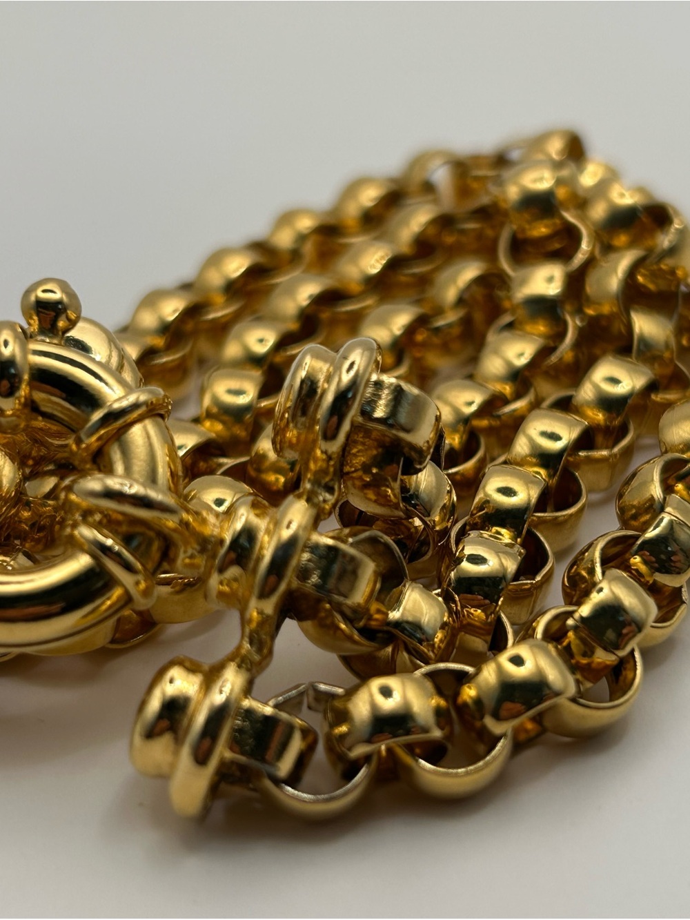 Vintage Joan Rivers Gold Tone Rolo Belcher Link Bracelet 8”